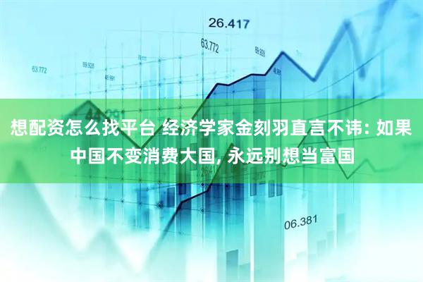想配资怎么找平台 经济学家金刻羽直言不讳: 如果中国不变消费大国, 永远别想当富国